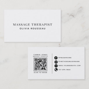 Moderne Massagetherapeut Visitekaartje