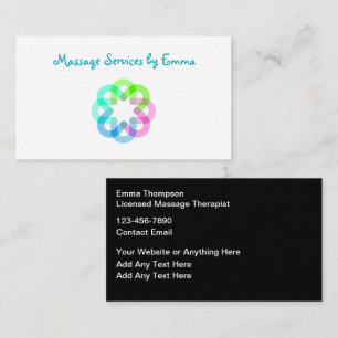 Moderne massagetherapeut Visitekaartjes
