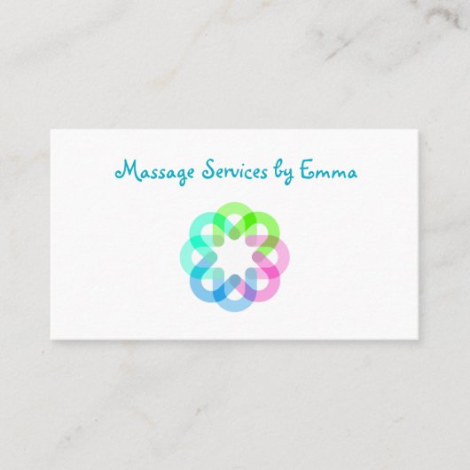 Moderne massagetherapeut Visitekaartjes (Voorkant)