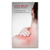 Moderne massagetherapeut Vrouw Rug Visitekaartje Magneet (Voorkant Verticaal)