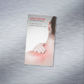 Moderne massagetherapeut Vrouw Rug Visitekaartje Magneet (Voorbeeld)