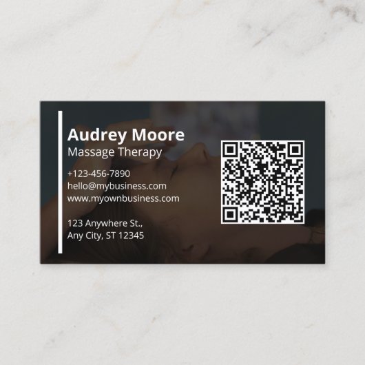 Moderne massagetherapeuten visitekaartje (Voorkant)