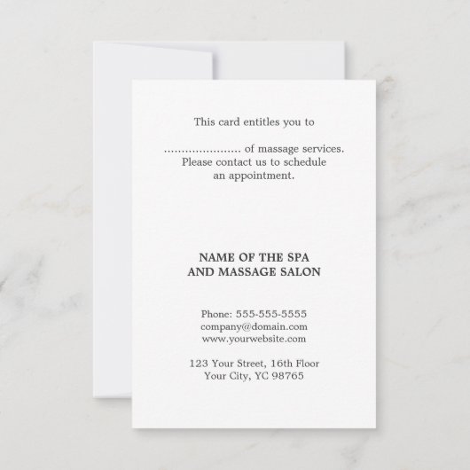 Moderne massagetherapeutische gigant (Achterkant)