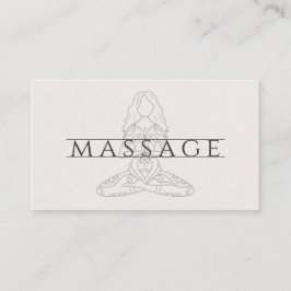 Moderne massagetherapeutus lotushouding visitekaartje