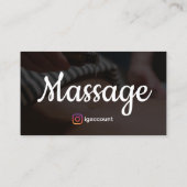Moderne massagetherapie QR-code Visitekaartje (Achterkant)