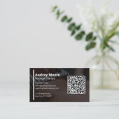 Moderne massagetherapie QR-code Visitekaartje (Staand voorkant)
