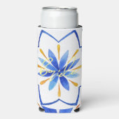 Moderne Matching Bruid Bach-feest | Moorse Tegel Seltzer Blikjeskoeler (Seltzer Voorkant)