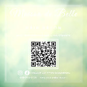 Moderne matglazen QR-code branding Raamsticker (Vel 3)