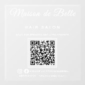 Moderne matglazen QR-code branding Raamsticker (Vel)