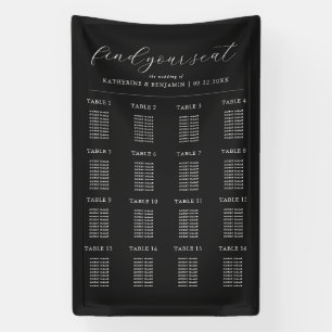 Moderne Matte Zwarte Trouwstoel Grafiek Spandoek