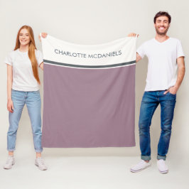Moderne Maulberry Simple Personal Name Fleece Deken