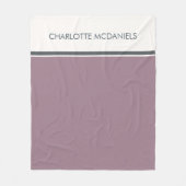 Moderne Maulberry Simple Personal Name Fleece Deken (Voorkant)