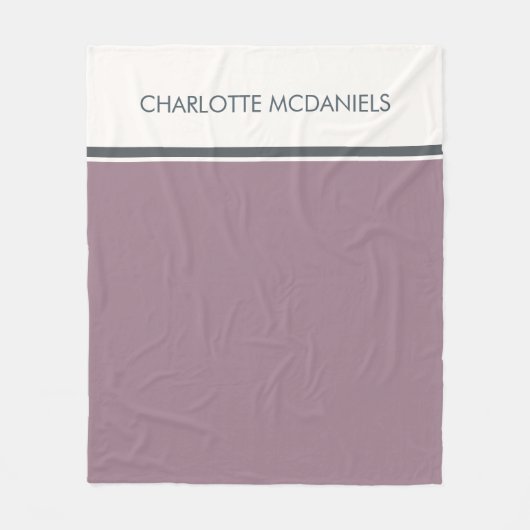 Moderne Maulberry Simple Personal Name Fleece Deken (Voorkant)