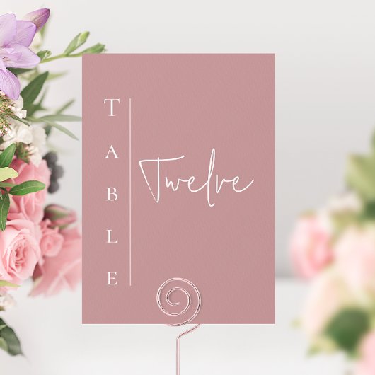 Moderne Mauve bruiloft Kaart