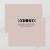 Moderne Mauve maanfasen Elegant Notitiekaartje (Voorkant / Achterkant)