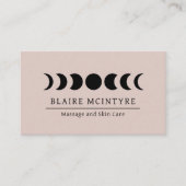 Moderne Mauve maanfasen Elegant Visitekaartje (Voorkant)