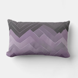 Moderne mauve paarse en houtskoolgrijze AI-kunst  Kussen