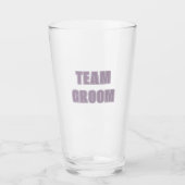 Moderne Mauve Team Bruidegom Afscheid Glas (Voorkant)