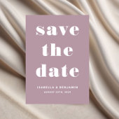Moderne Mauve Typografie Trouwen Save The Date