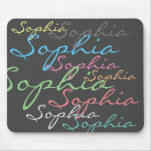 Moderne maximalistische aangepaste naam unieke typ muismat (Voorkant)