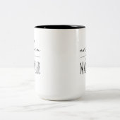 Moderne "Mayhem Manager" Moederdag Gift Tweekleurige Koffiemok (Center)