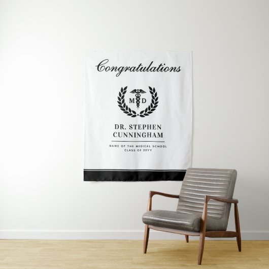 Moderne MD Doctor of Medicine Afstuderen Wandkleed (In situ)