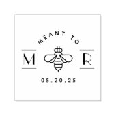Moderne 'Meant to Bee' honing bruiloft favoriet Zelfinktende Stempel (Design)
