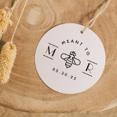 Moderne 'Meant to Bee' Houten Bruiloft Favor Rubberstempel