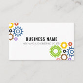 Moderne mechanische Logo QR-code Visitekaartje (Voorkant)