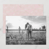 Moderne mededeling | Bewaar de datum foto Save The Date (Voorkant / Achterkant)