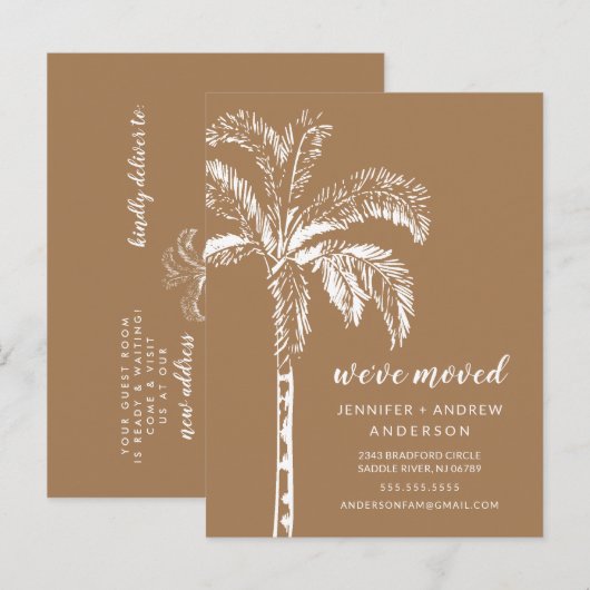 Moderne mededeling over boombewegingen aankondigingskaart (Voorkant / Achterkant)