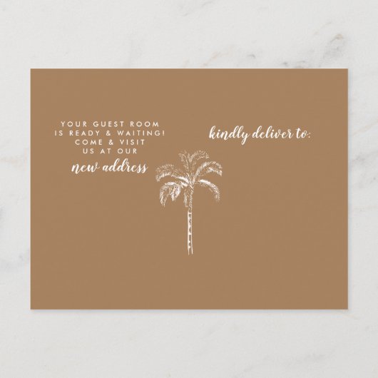 Moderne mededeling over boombewegingen aankondigingskaart (Achterkant)