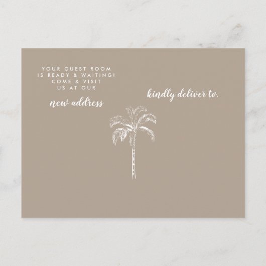 Moderne mededeling over boombewegingen aankondigingskaart (Achterkant)