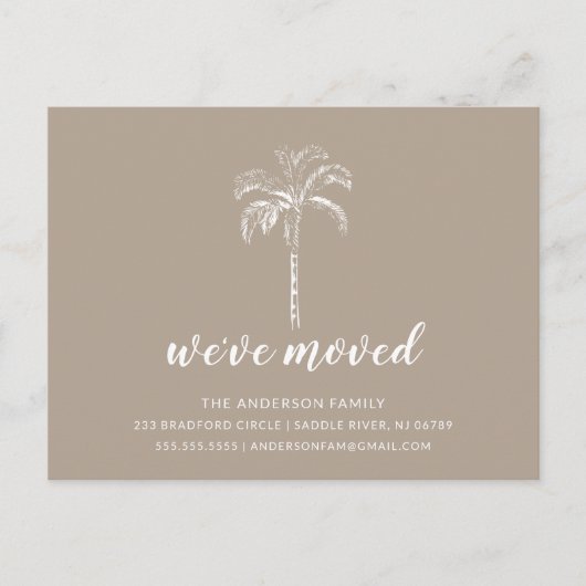 Moderne mededeling over boombewegingen aankondigingskaart (Voorkant)