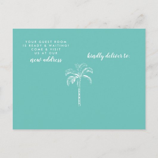 Moderne mededeling over boombewegingen aankondigingskaart (Achterkant)