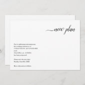 Moderne mededeling van uitstel van de bruiloft kaart (Voorkant / Achterkant)