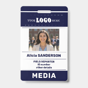 Moderne media drukken op maat gemaakt logo foto ID Badge