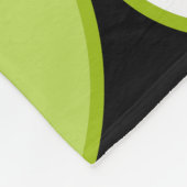 Moderne mediane cirkels Halves Black Chartreuse Fleece Deken (Hoek)