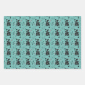 Moderne mediane retro-kattenpatroonpatronen inpakpapier vel (Voorkant 3)