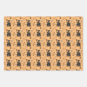 Moderne mediane retro-kattenpatroonpatronen inpakpapier vel (Voorkant 2)