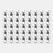 Moderne mediane retro-kattenpatroonpatronen inpakpapier vel (Voorkant)