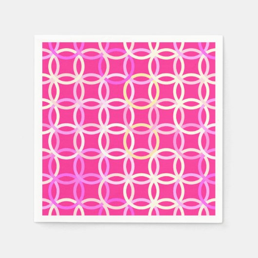 Moderne medicamenteuze cirkels, Fuchsia Pnk & Whit Servet (Voorkant)