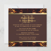 Moderne medieval Fire Monogram Weddenschap Kaart (Achterkant)