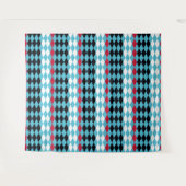 Moderne medio-Century mod retro diamanten Harlequi Wandkleed (Voorkant (horizontaal))