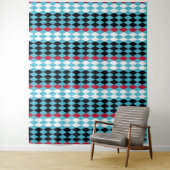 Moderne medio-Century mod retro diamanten Harlequi Wandkleed (In situ)