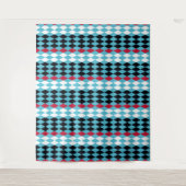 Moderne medio-Century mod retro diamanten Harlequi Wandkleed (Voorkant)