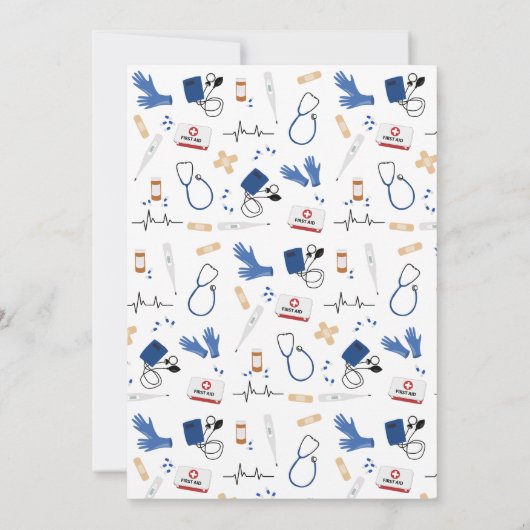 Moderne Medisch Arts Verpleegkundige MED afstudeer Kaart (Achterkant)