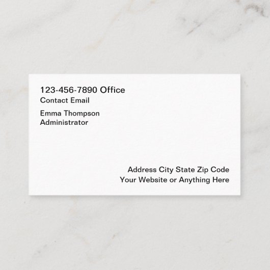 Moderne Medisch Begeleide Woonplaats Visitekaartje (Achterkant)