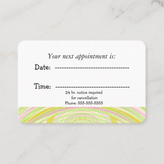 Moderne medische benoeming regenboogboog afsprakenkaartje (Voorkant)