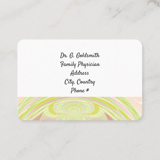 Moderne medische benoeming regenboogboog afsprakenkaartje (Achterkant)